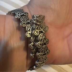 Disney Alex And Ani Bracelet - Filigree Wrap Mickey Russian Silver Finish